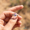 Multi Sapphire Square Cut Bypass Ring – Diamond Rainbow Gemstone Wrap Ring for Women