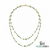 Natural Emerald & Diamond Bezel Station Double Layer Necklace - Fine Jewelry for Women