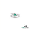 Natural Pear Shape Emerald Wrap Ring in 14k Gold - Emerald Wrap Ring