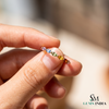 Multi Gemstone Marquise Band Ring - Minimalist Stackable Birthstone Ring
