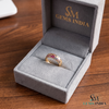 Round Modern Multi Gemstone Band Ring -Everyday Jewelry