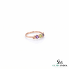 Oval Multicolor Sapphire Gemstone Ring for Women - Elegant Fine Jewelry