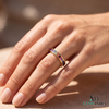 Multicolor Multi Sapphire Eternity Band Ring for Women - Colorful Statement Jewelry
