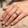 Oval Multicolor Sapphire Gemstone Ring for Women - Elegant Fine Jewelry