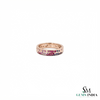 Round Modern Multi Gemstone Band Ring -Everyday Jewelry