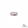 Round Modern Multi Gemstone Band Ring -Everyday Jewelry