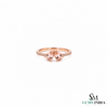Luxury Pear Cut Pink Morganite And Diamond Ring - Elegant Gemstone Ring