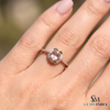 Luxury Oval Morganite Ring with Diamond Accent Stones - Cocktail & Statement Ring
