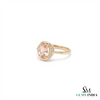 Luxury Oval Morganite Ring with Diamond Accent Stones - Cocktail & Statement Ring
