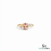 Natural Morganite Oval Cut Gold Ring with Diamond Accents – Elegant Luxury Gemstone Ring