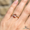 Natural Morganite Oval Cut Gold Ring with Diamond Accents – Elegant Luxury Gemstone Ring