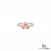 Luxury Pear Cut Pink Morganite And Diamond Ring - Elegant Gemstone Ring