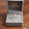 Luxury Oval Morganite Ring with Diamond Accent Stones - Cocktail & Statement Ring