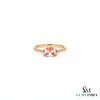 Luxury Pear Cut Pink Morganite And Diamond Ring - Elegant Gemstone Ring