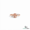 Natural Morganite Oval Cut Gold Ring with Diamond Accents – Elegant Luxury Gemstone Ring