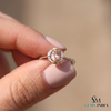 Luxury Oval Morganite Ring with Diamond Accent Stones - Cocktail & Statement Ring