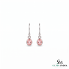 Elegant Oval Morganite Dangle Gemstone Earrings for Women - Minimalist Gemstone Jewelry