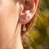 Elegant Oval Morganite Dangle Gemstone Earrings for Women - Minimalist Gemstone Jewelry