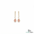 Pear cut Morganite & Diamond Twist Drop Earrings - Statement Jewelry