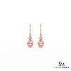 Elegant Oval Morganite Dangle Gemstone Earrings for Women - Minimalist Gemstone Jewelry