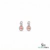 Pink Morganite Diamond Infinity Design Drop Earrings - Fine Jewelry for Women