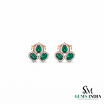 Pear, Emerald Cut & Oval Emerald Diamond Halo Stud Earring