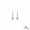 Pear Cut Aquamarine & Diamond Teardrop Drop Earrings - Sophisticated Luxury Jewelry
