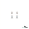 Cushion Aquamarine Gemstone Earrings - Elegant Everyday Fine Jewelry