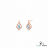 Pear Aquamarine And Diamond Stud Earrings - Elegant Blue Gemstone Jewelry
