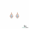 Pear Aquamarine And Diamond Stud Earrings - Elegant Blue Gemstone Jewelry