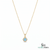 Natural Aquamarine Cushion Cut Pendant With Diamond Accent - Elegant Jewelry Gift For Her