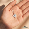 Natural Aquamarine Trillion Cut With Diamond Accent Pendant - Sophisticated Fine Jewelry Style