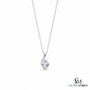 Elegant Natural Aquamarine Gemstone Pendant - Everyday Jewelry For Her