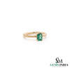 Minimalist Emerald Cut Emerald Gold Ring – Gift For Her